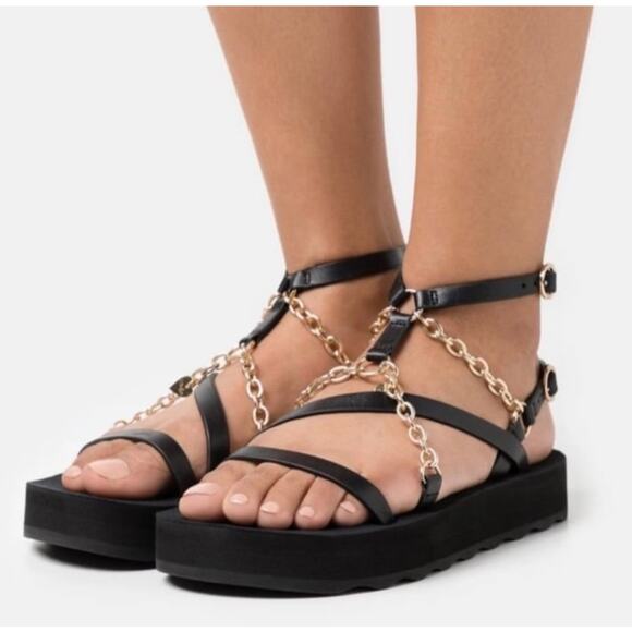 NEW Maje Frankie Charm Platform Sandal Black size 40 - Picture 5 of 12